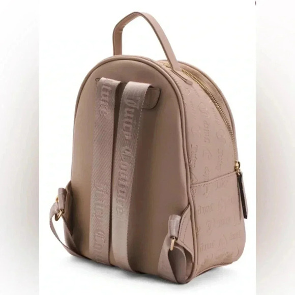 JUICY COUTURE Upgrade U Logo Tan BackPack With Bag Charm. - Picture 3 of 8